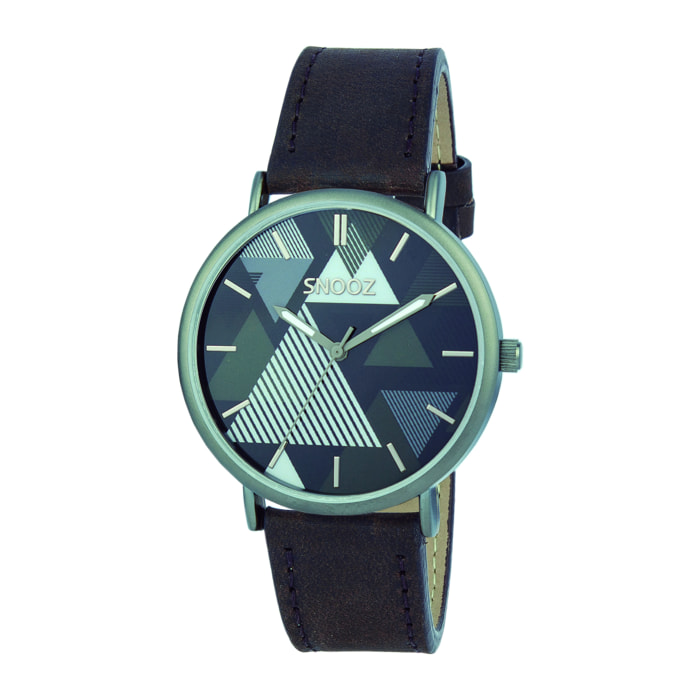 Reloj Snooz SAA1041-68 Unisex Analogico Cuarzo con Correa de Piel