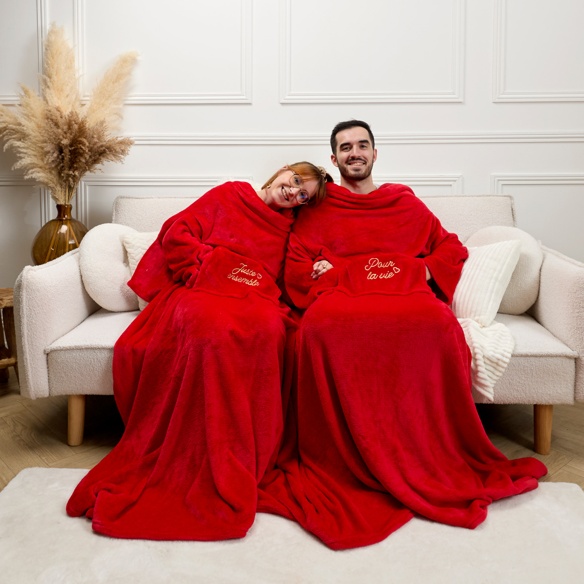 Plaid - THE CONCEPT FACTORY - Plaid Double Pour La Vie - Doux - Avec Manches