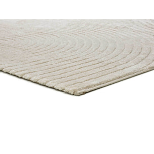 VERONA Alfombra geométrica con relieve en color crema, varias medidas disponibles.