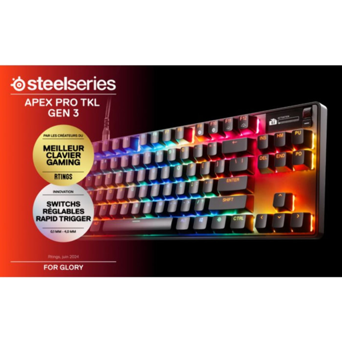 Clavier gamer STEELSERIES APEX PRO TKL GEN 3 - FR