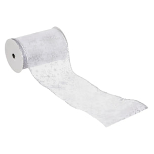 Guirlande de Noël Ruban Flocons 12 cm x 5 m