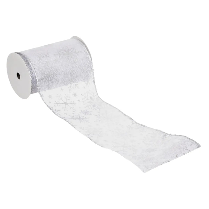 Guirlande de Noël Ruban Flocons 12 cm x 5 m