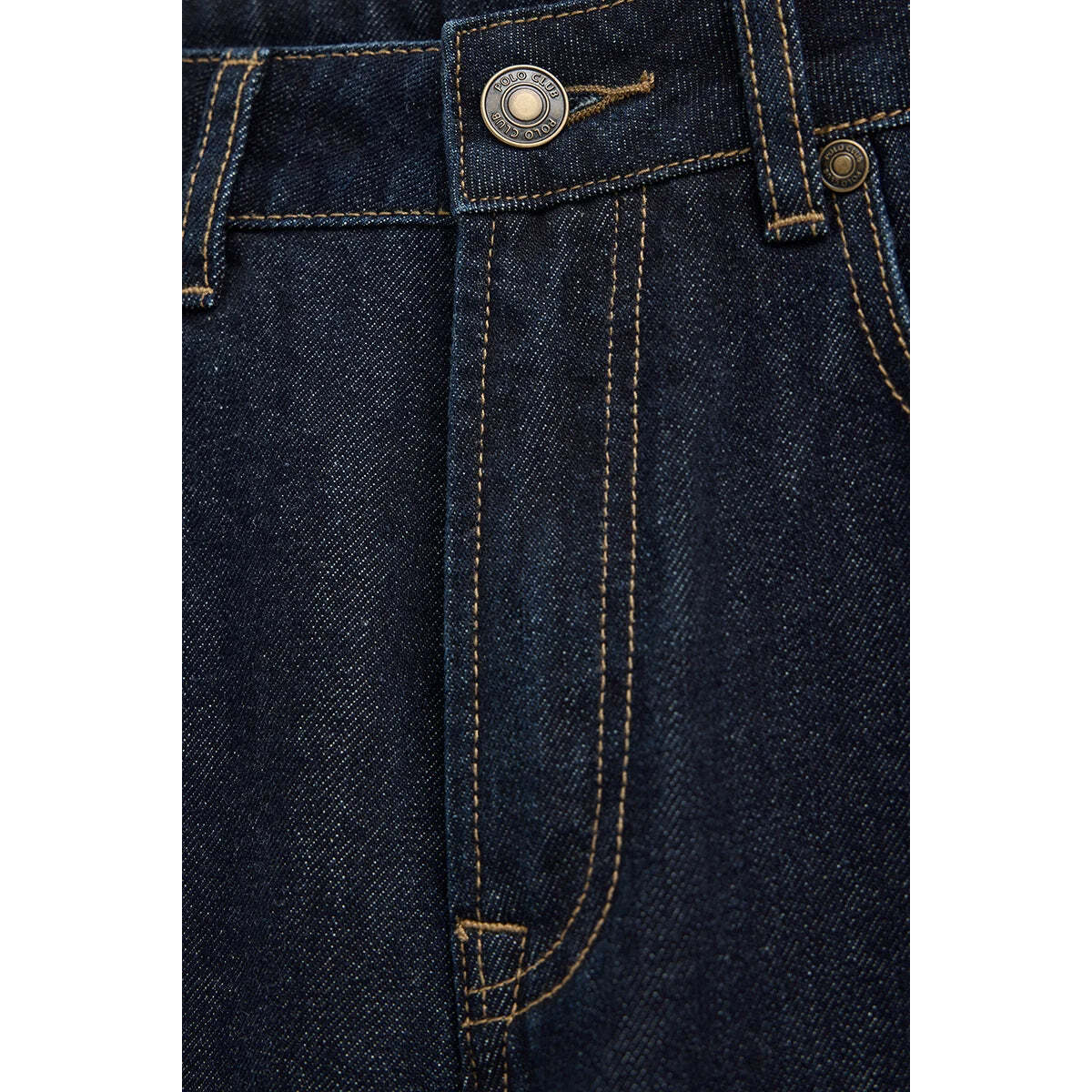 Jeans in denim blu medio regular fit con logo Polo Club