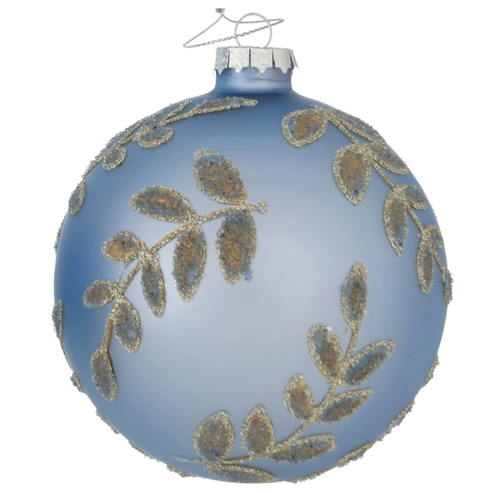 Boule de noel argos bleu