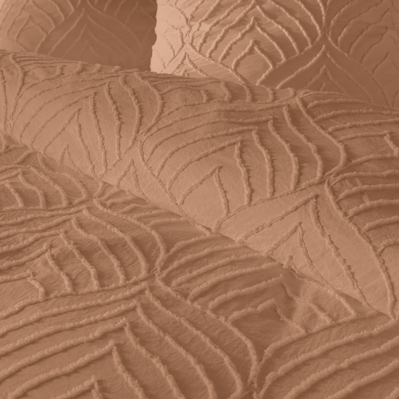 Parure de lit 3 pièces tufté - Rose