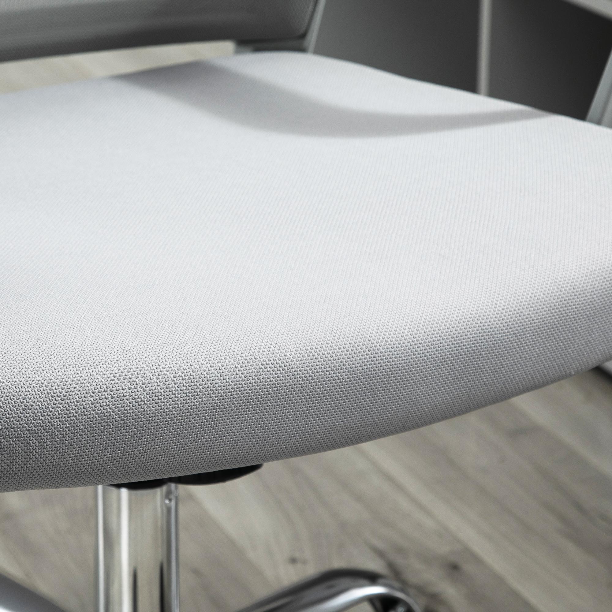 Vinsetto Fauteuil chaise de bureau ergonomique hauteur réglable pivotante 360° revêtement maille gris
