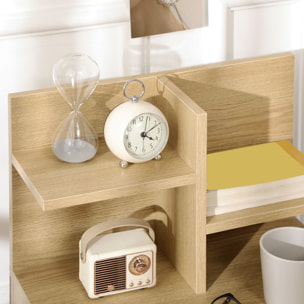 Mesita de Noche de Madera Mesilla de Noche Moderna con Cajón y Estantes de Almacenamiento Mesita Auxiliar para Salón Dormitorio 45x35x73 cm Natural