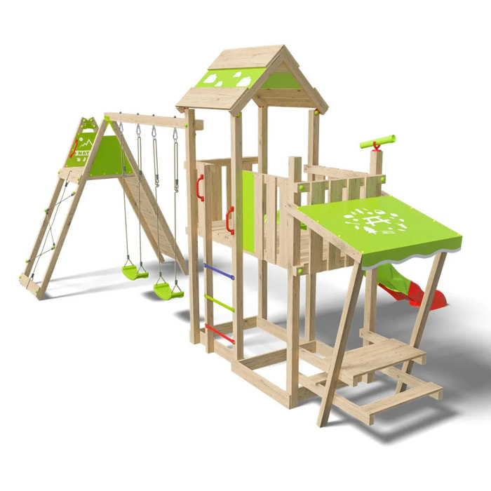 Aire de jeux bois 2,20 m ZESTY XPRESSION XL - 14 enfants