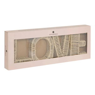 Mot à poser Love beige 59x20cm