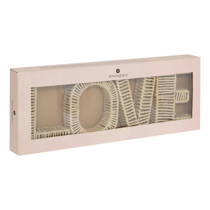 Mot à poser Love beige 59x20cm