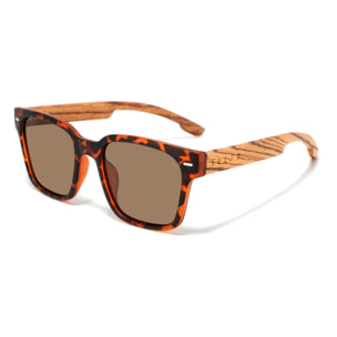 Gafas de Sol Feler 1601P-2 Polarizadas de Madera Unisex 52 mm
