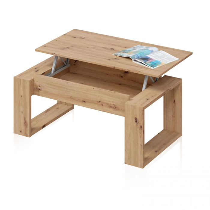 Mesa de centro elevable Neo Roble Nodi