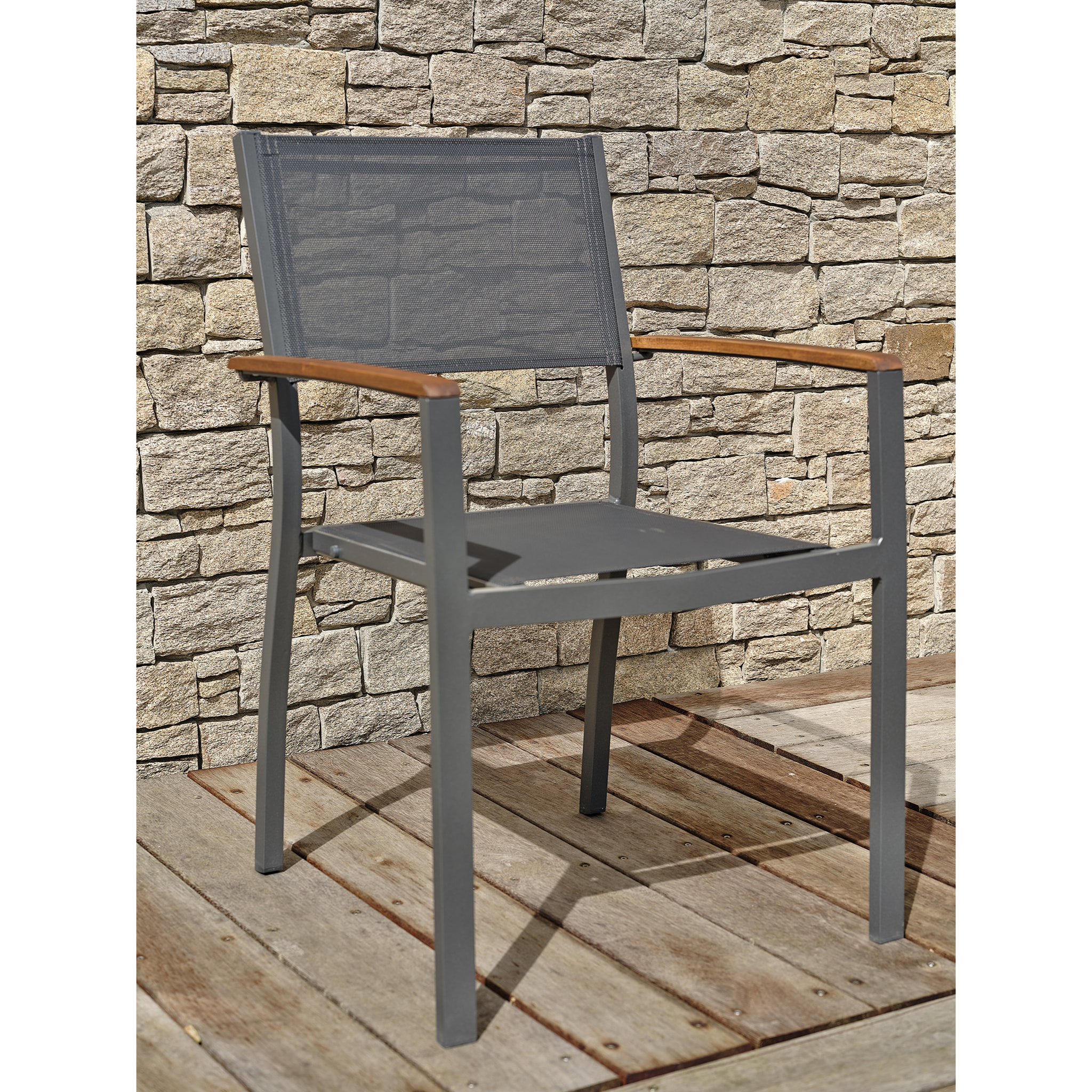 ORSINO - Ensemble repas de jardin 6 places - Acacia