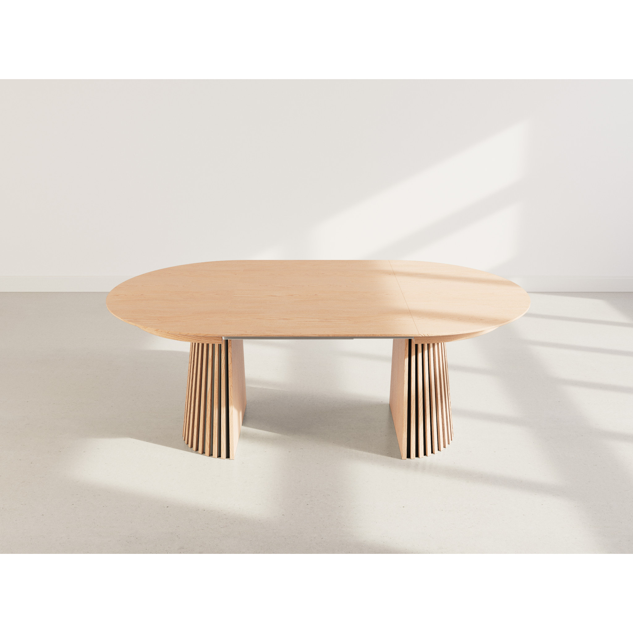 Freya - table à manger ronde extensible - effet bois - 4 à 8 personnes - Bois