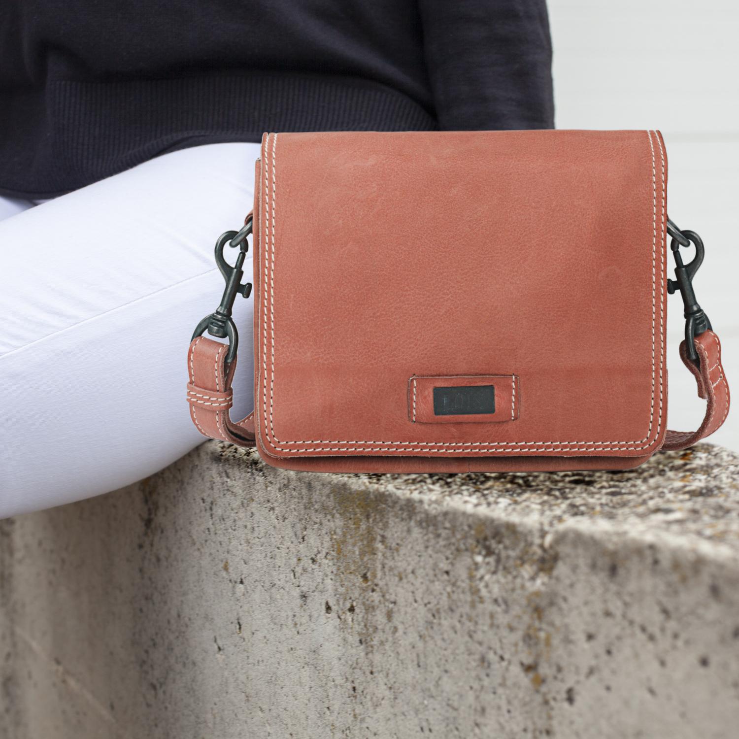 Bolso Bandolera Mujer Piel Lois Whitney Rojo