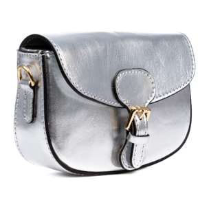 Annone bolso bandolera mujer. Piel auténtica Gamuza lacada.