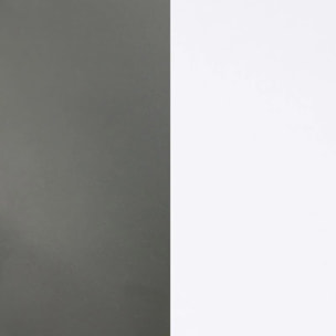 Mesa de escritorio con estantería Cosmic en blanco artik gris antracita 120 x 144 cm Blanco Artik (Blanco Mate) - Gris Antracita