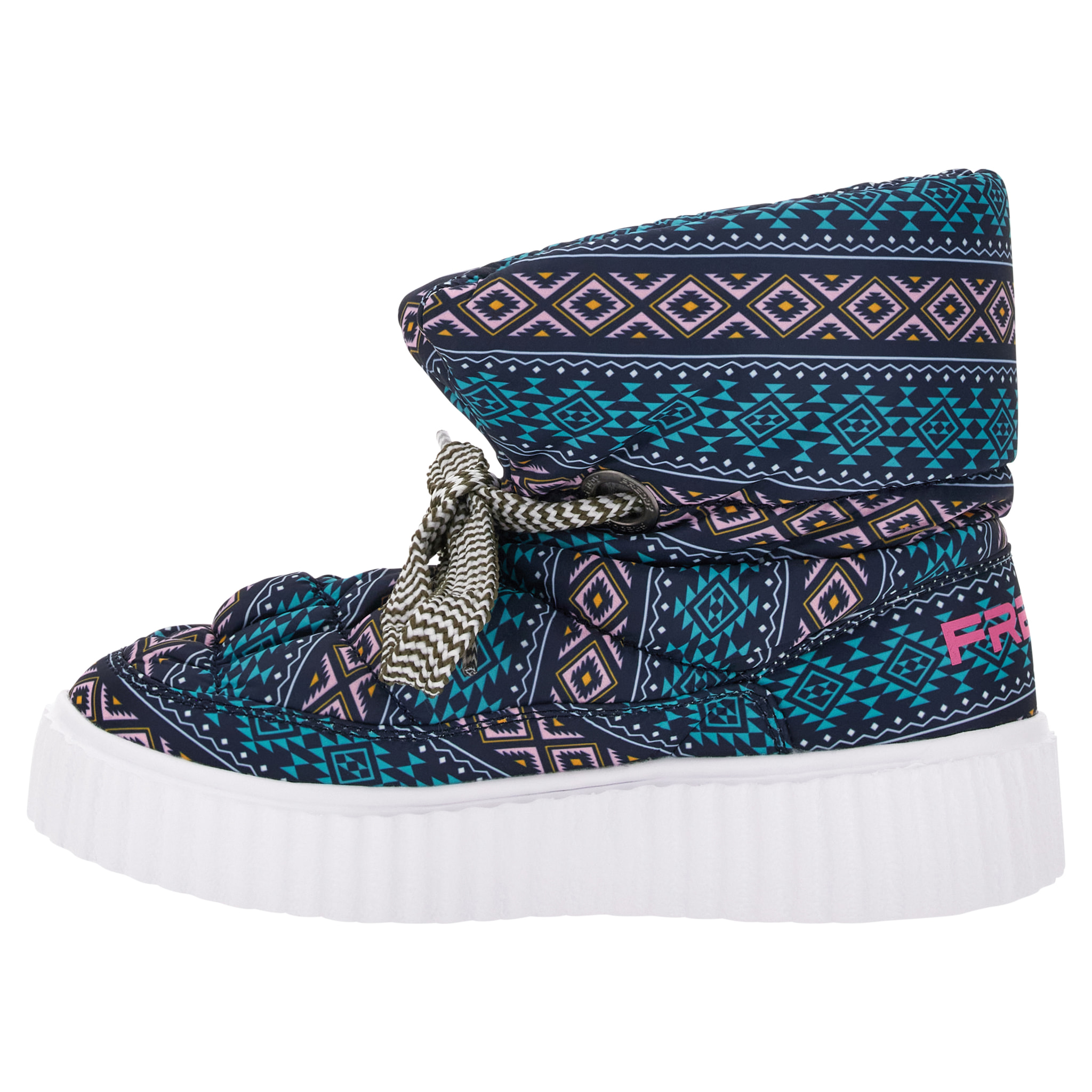 Puff Boot stampa fantasia con imbottitura in pile