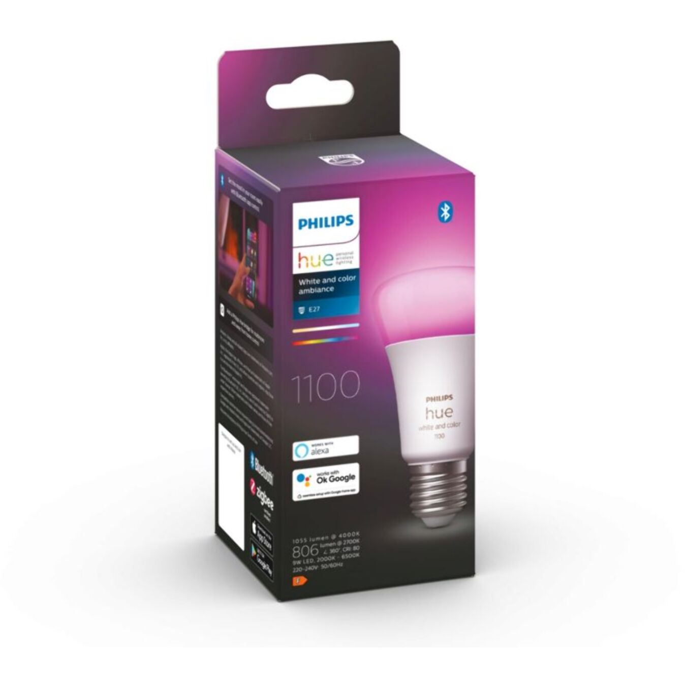 Ampoule LED connectée PHILIPS HUE W&C E27 75W