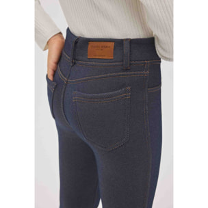 Leggings termici effetto denim blu navy da bambina