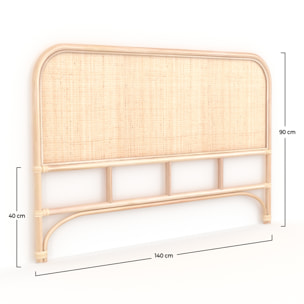Tête de lit 140 cm en rotin naturel - Grace