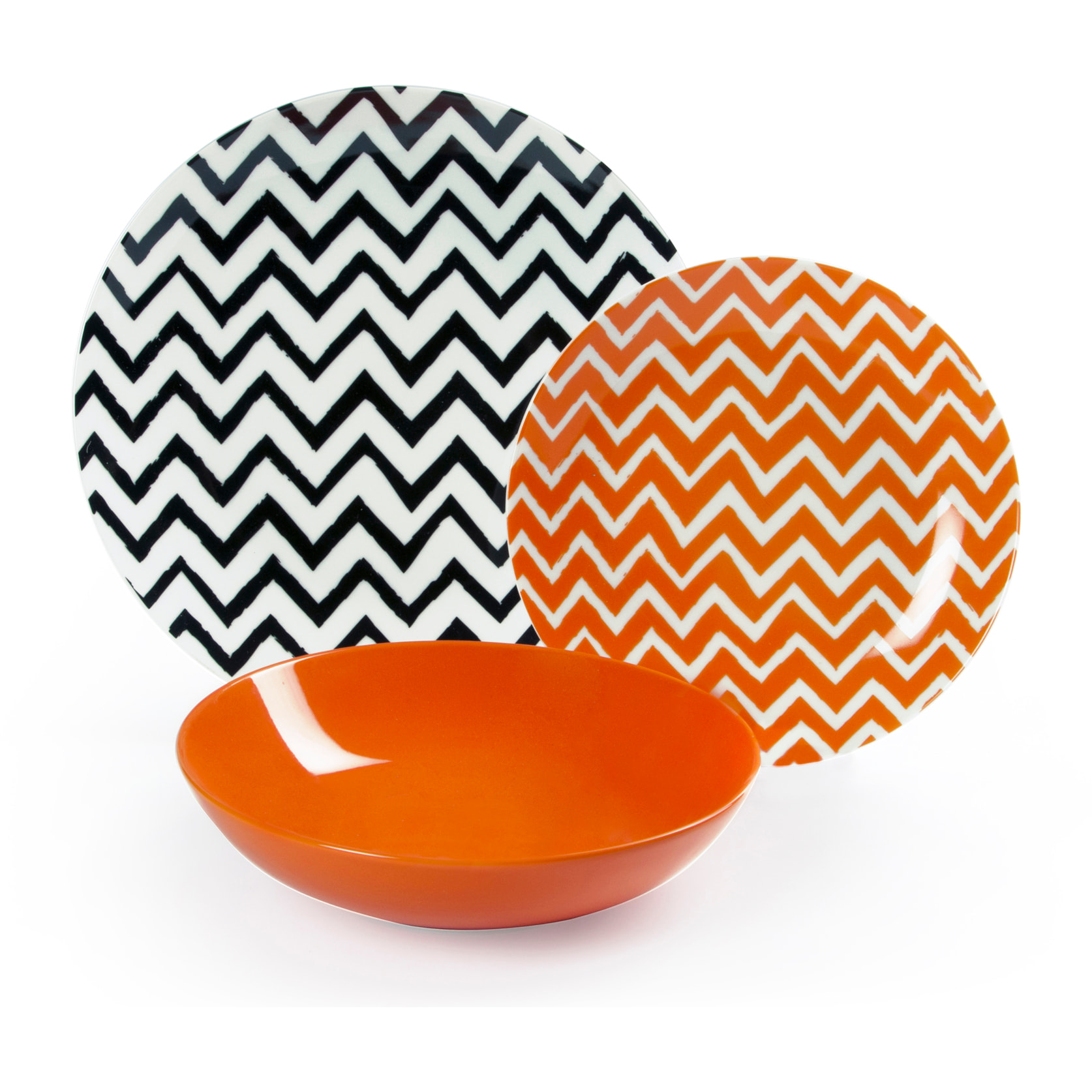 Service de table 18 pièces Excelsa – Crazy Line, Porcelaine Multicolore