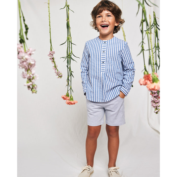 CAMISA RAYAS DENIM