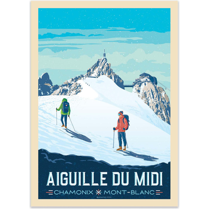 Affiche - Aiguille du Midi Chamonix Mont-Blanc - Olahoop Travel Posters