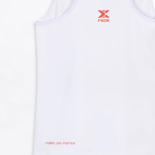 Camiseta tirantes mujer TEAM blanco