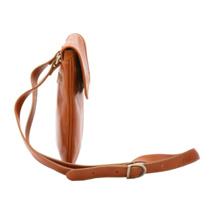 Borsa a tracolla da uomo in vera pelle - Modello False - Made in Italy - 25.0 x 23.0 x 4.0 cm
