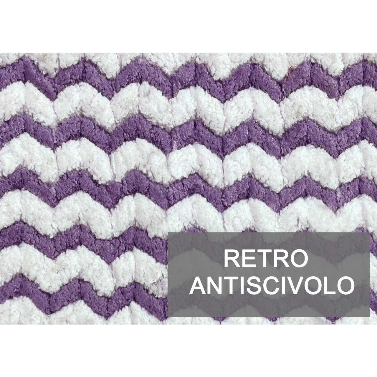 Tappeto Bagno Doccia Antiscivolo Super Assorbente Modello Dots Lilla