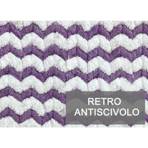 Tappeto Bagno Doccia Antiscivolo Super Assorbente Modello Dots Lilla