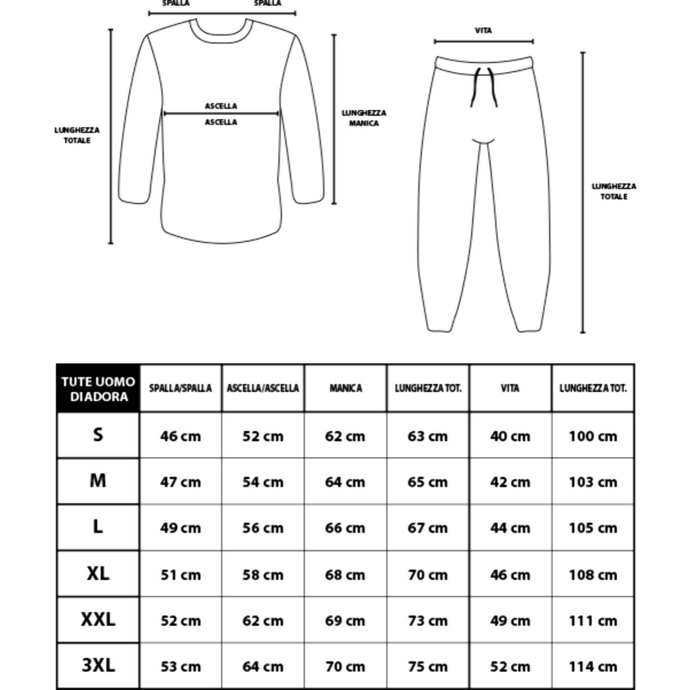 Tuta Uomo DIADORA Cotone Leggero Full Zip Art.075