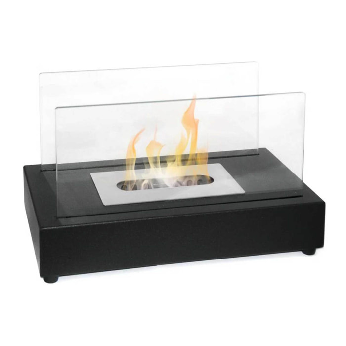 Berlino - Camino a bioetanolo da tavolo per interni ed esterni 35x18xH20,5 cm