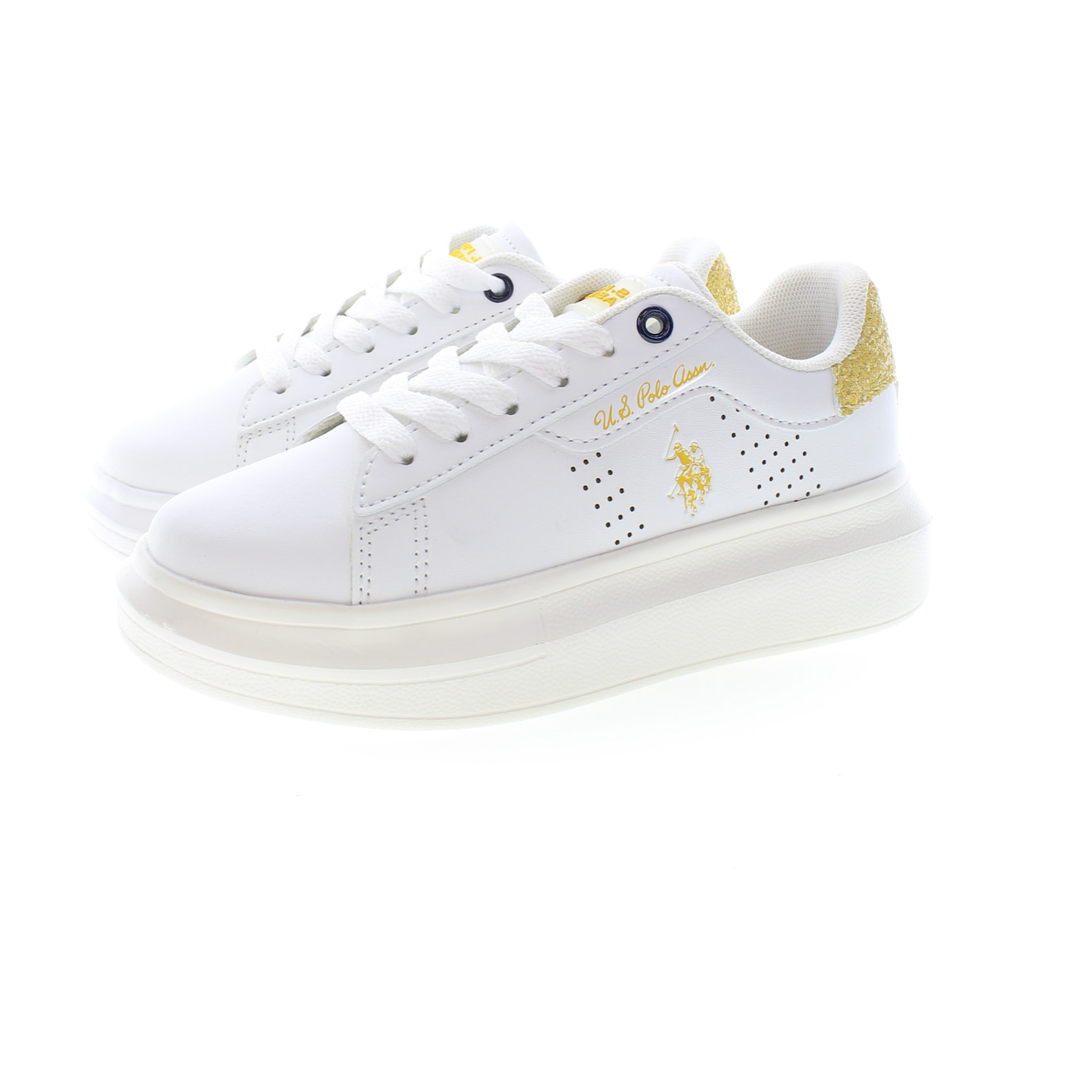 Sneakers U.S. Polo Assn White Yellow