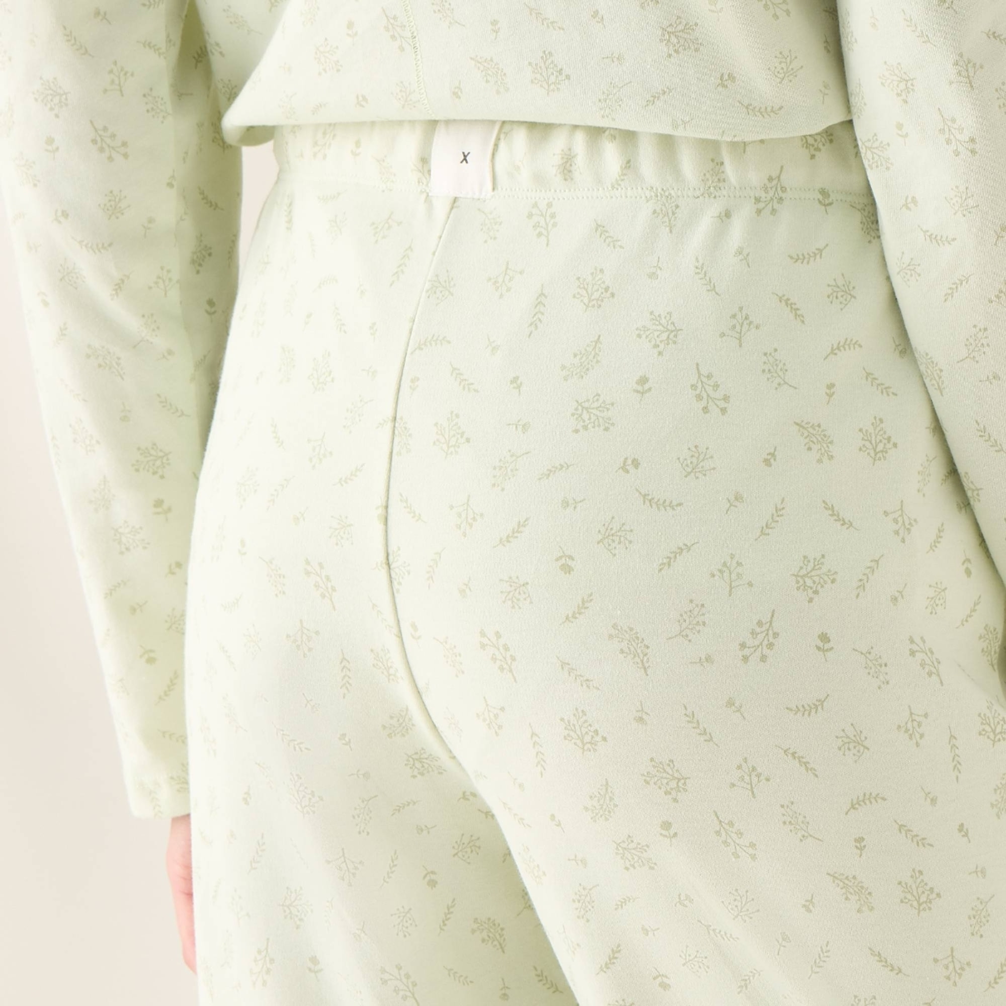 Pantalón de punto de algodón sostenible Mati color verde claro 100% Algodón