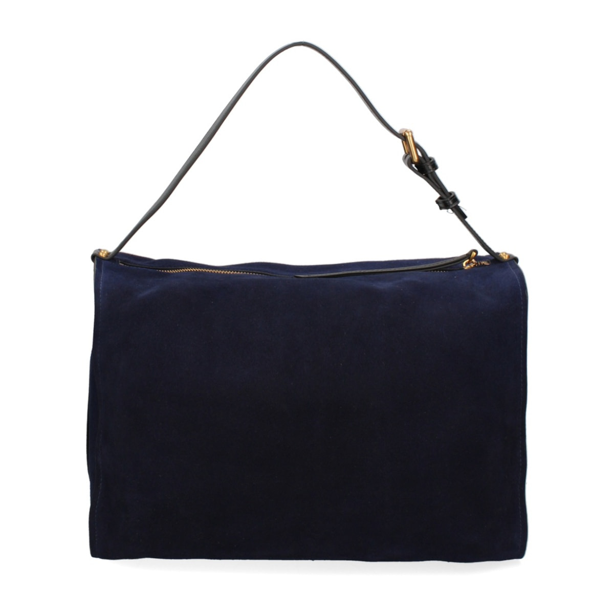 Borsa a spalla da donna Made in Italy - Modello Cielia Pro - Pelle scamosciata - 35.0 x 23.0 x 14.0 cm