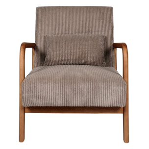 Fauteuil Salon Cotele Scott Taupe