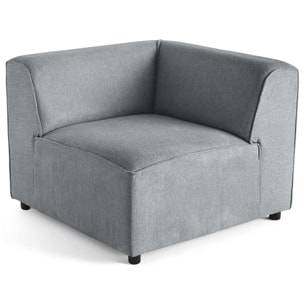 Suaro - Module d'angle réversible en tissu texturé - Gris