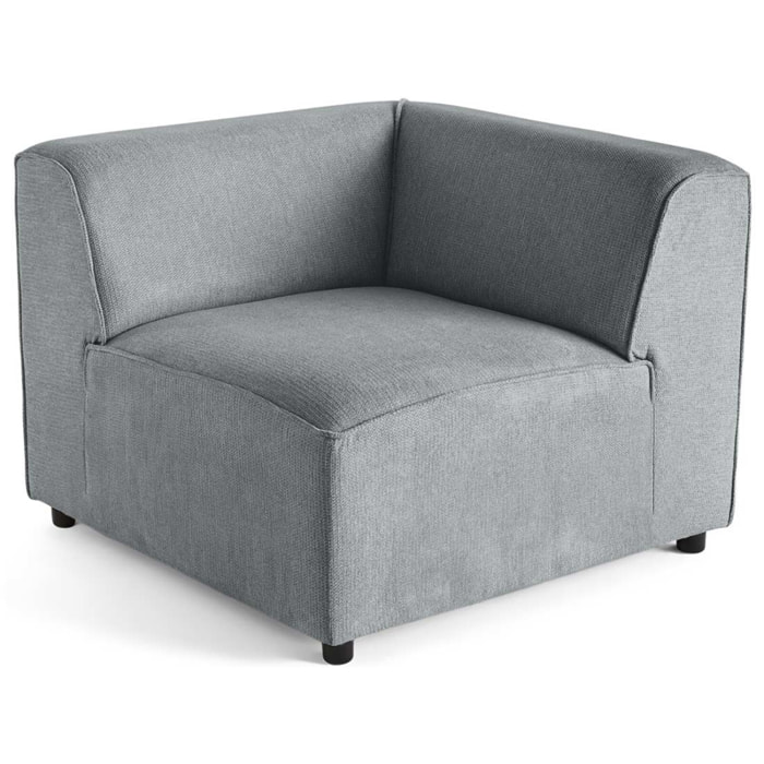 Suaro - Module d'angle réversible en tissu texturé - Gris