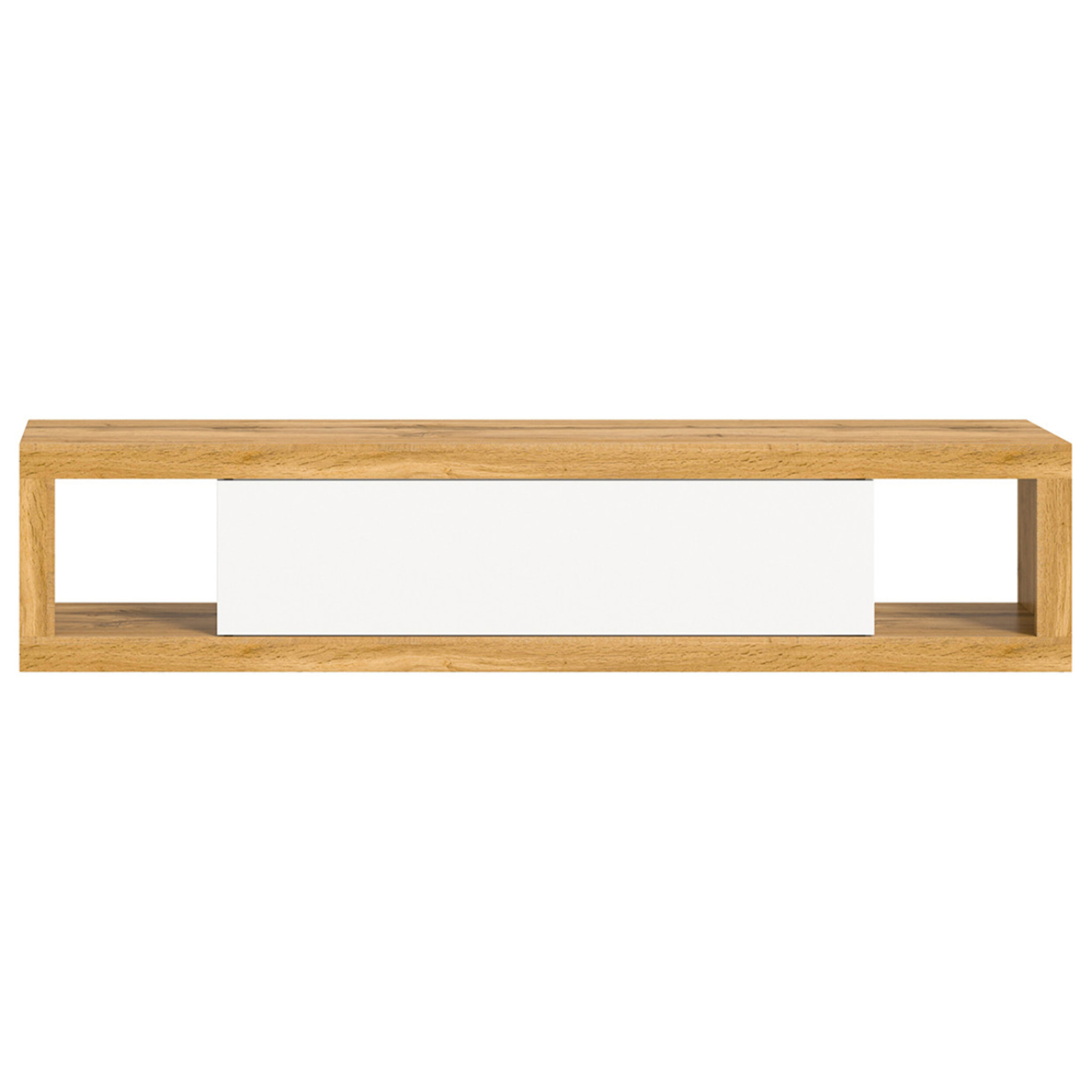 Ethan – meuble tv – 1 porte – bois et blanc - 180 cm - Bois / Blanc