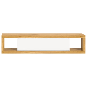 Ethan – meuble tv – 1 porte – bois et blanc - 180 cm - Bois / Blanc