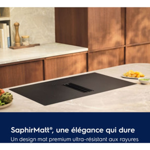 Plaque induction aspirante ELECTROLUX KCC73443CZ SaphirMatt - Hotte intégrée et Anti-rayures