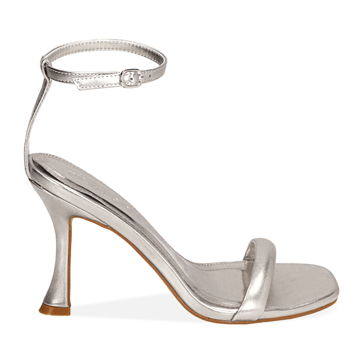 Sandali argento, tacco 10 cm