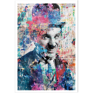 Affiche illustration graffiti chaplin Affiche seule