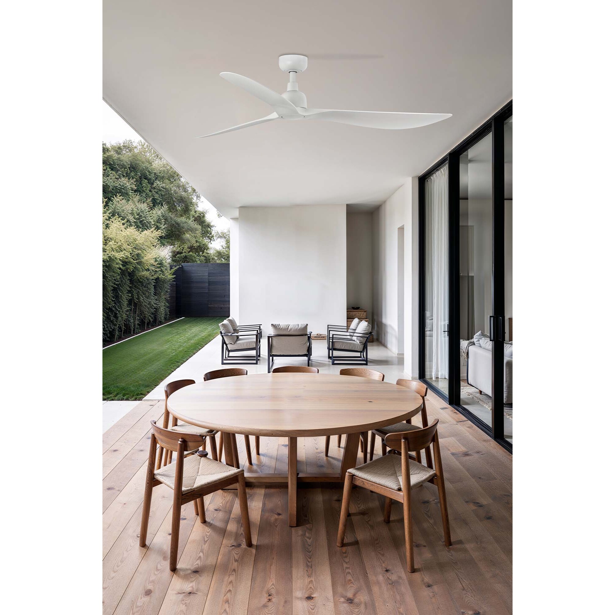 OUTWOOD L Ventilateur de plafond blanc IP44 TUYA
