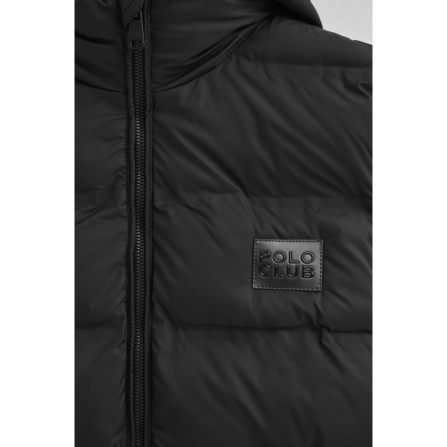 Gilet trapuntato nero con logo Polo Club