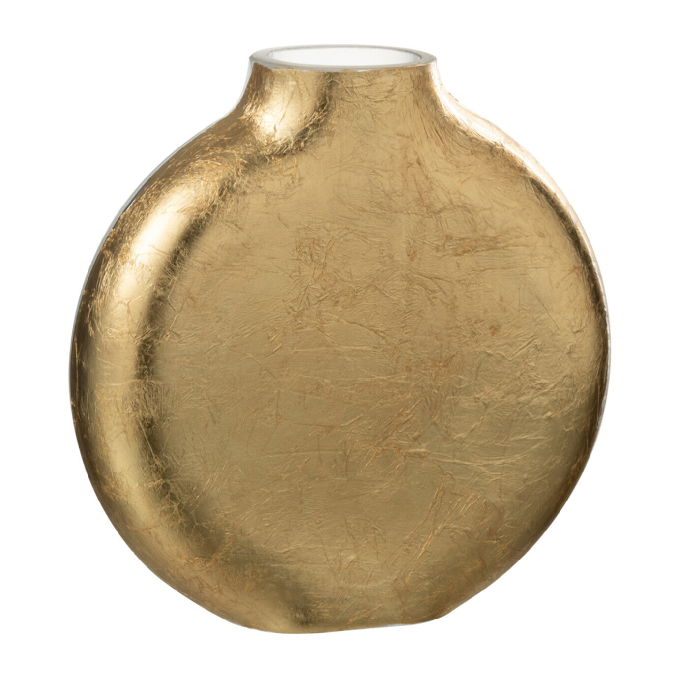 J-Line vase Miki - verre - transparent/or - small - 15.5 cm de hauteur