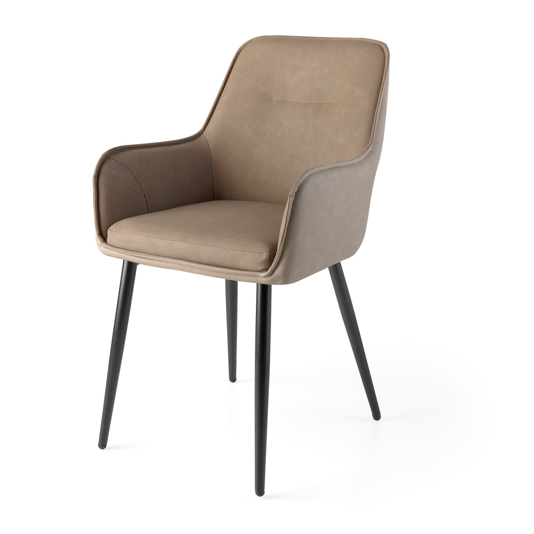 Set de 2 butacas – Polipiel marrón y beige