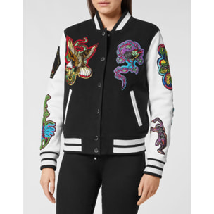 PHILIPP PLEIN Leather Bomber TATTOO